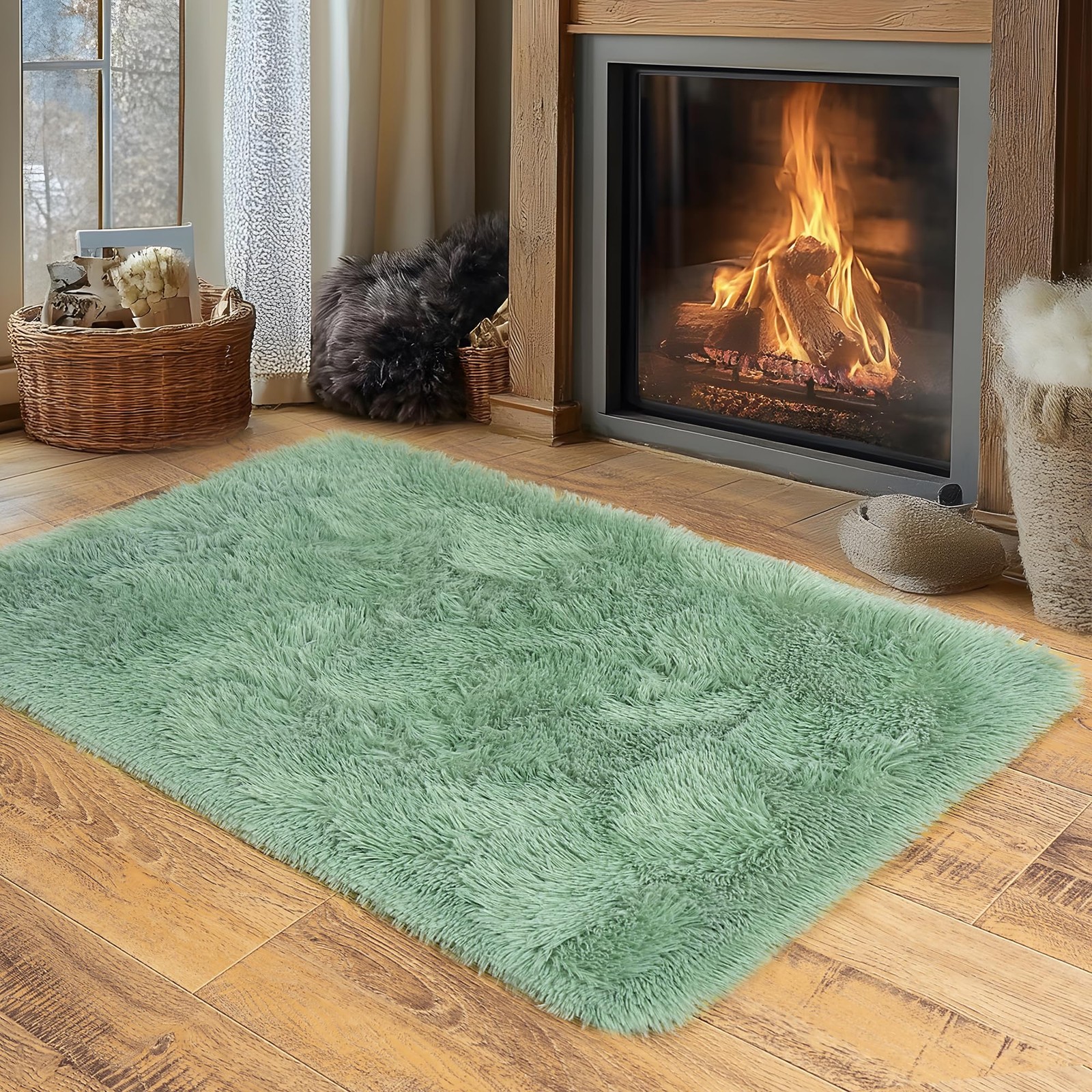 Small Area Rug, 2×3 Rug for Bedroom Shaggy Throw Rugs for Dorm Rug, Soft Shag Ca