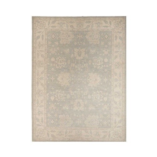10 x 13.3 ft Hand Knotted Oushak Rug