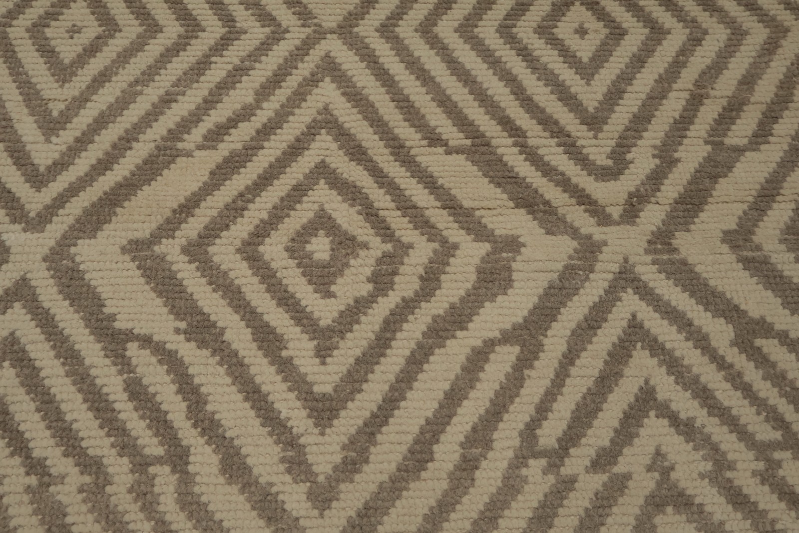 Geometric Moroccan Large Rug 10×15 Hand-knotted Wool Carpet for Dining Room
