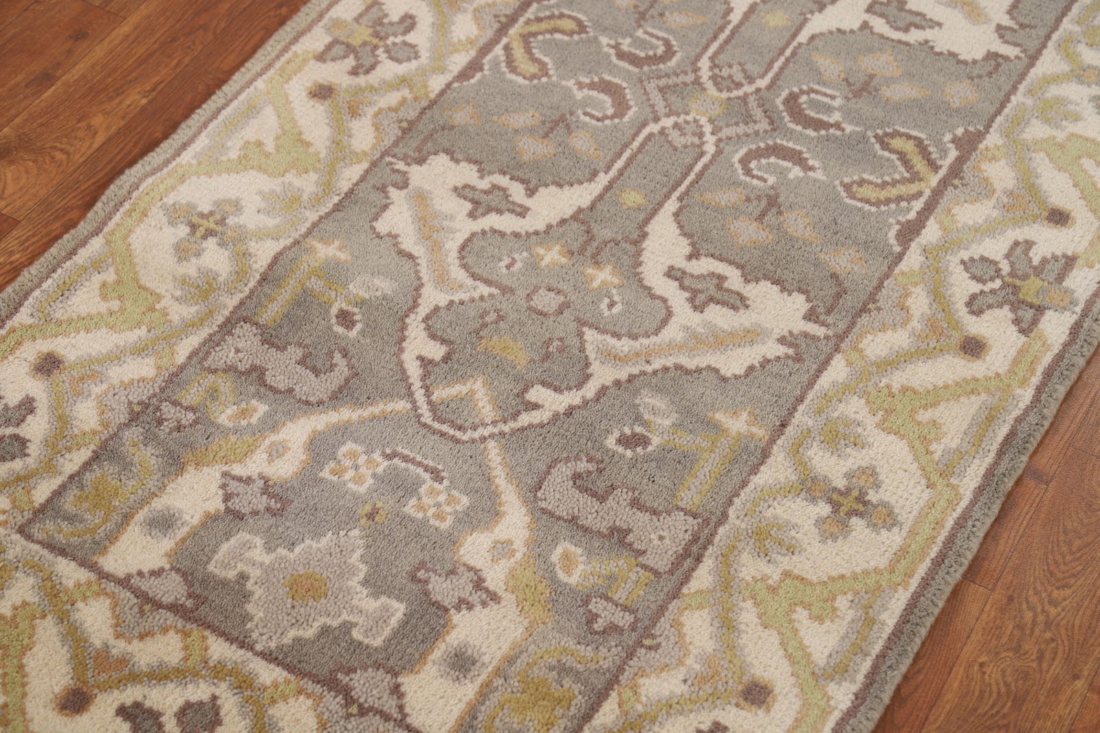 Luxurious Handcrafted Oushak Indian 10′ Runner Rug Thick Plush 3×10 ft.