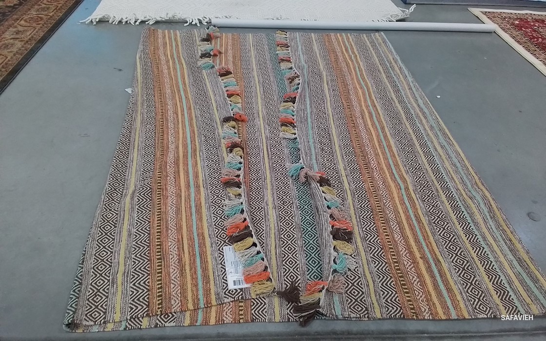 TURQUOISE / BROWN 8′-0″ x 10′-0″ Flaw in Rug, Reduced Price 1172806502 MTK901E-8