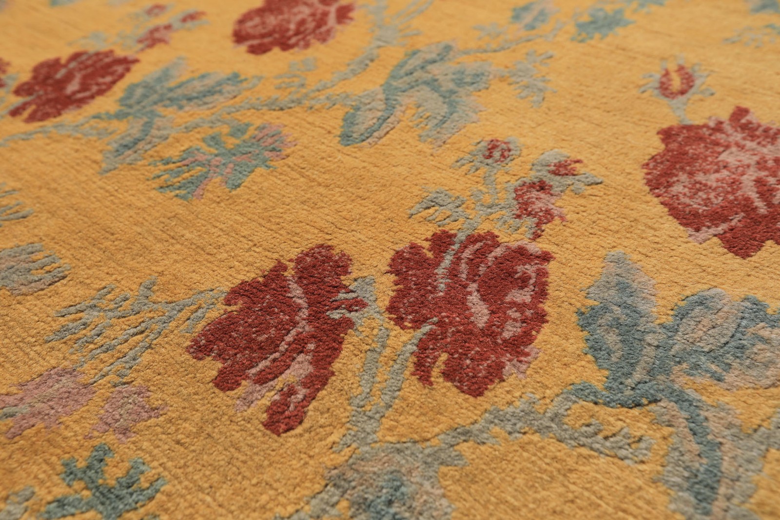 Michaelian & Kohlberg 8’4″x10 Hand-Knotted Wool Gold Tibetan Area Rug