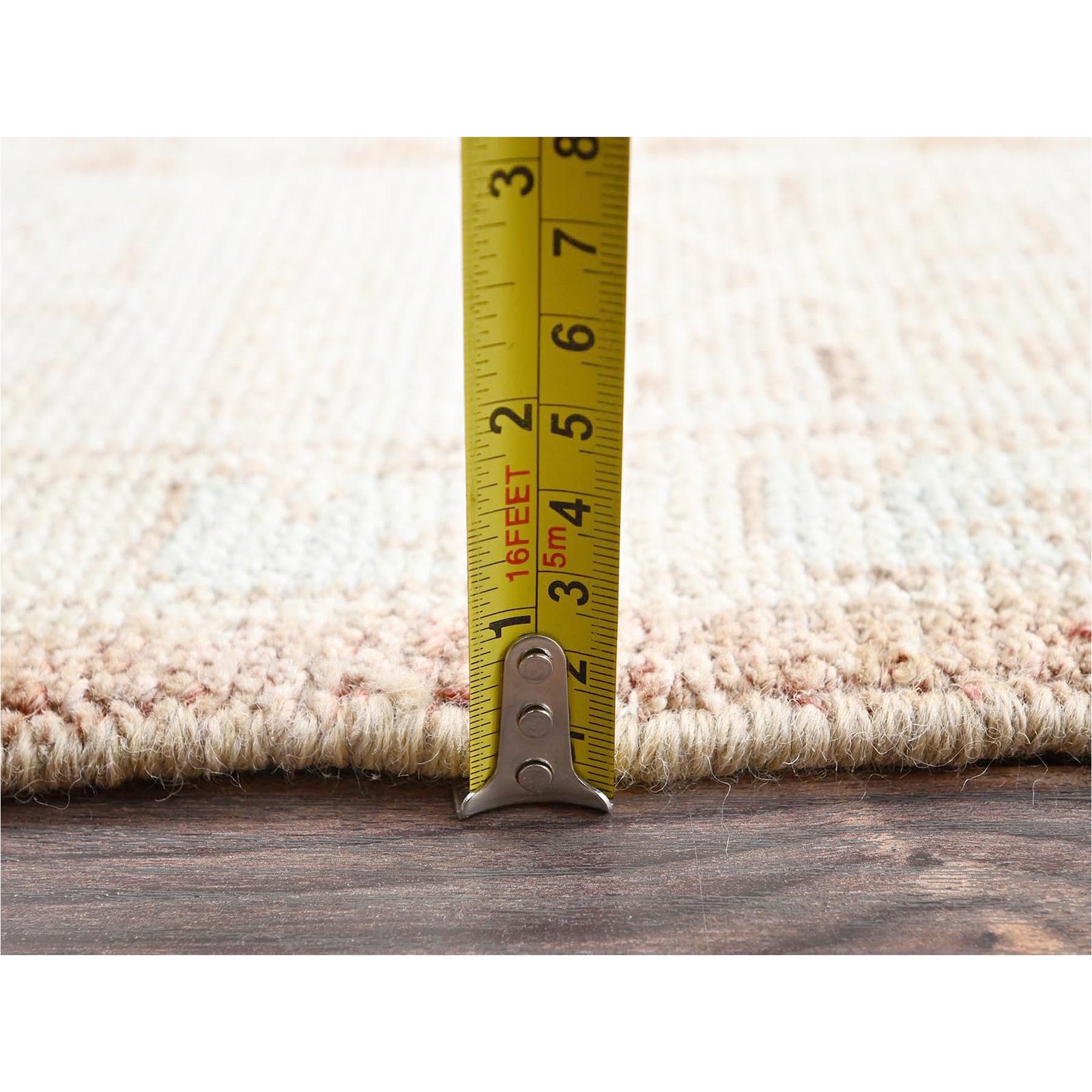 5’x6’9″ Irish Brown Hand Knotted Anatolian Village Design Pure Wool Rug 2795
