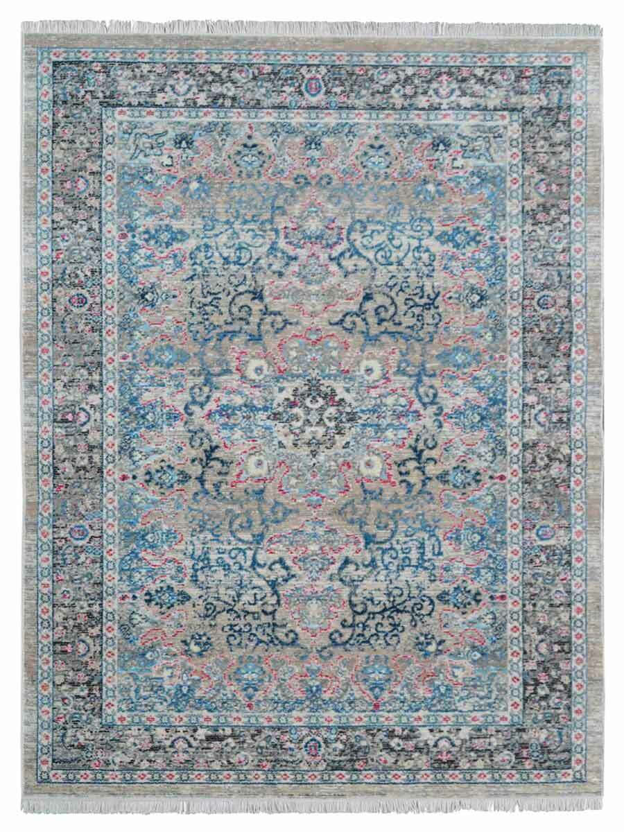 Machine Woven Cross Weave Polyester Area Rug Oriental Multicolor BBH Home M00097