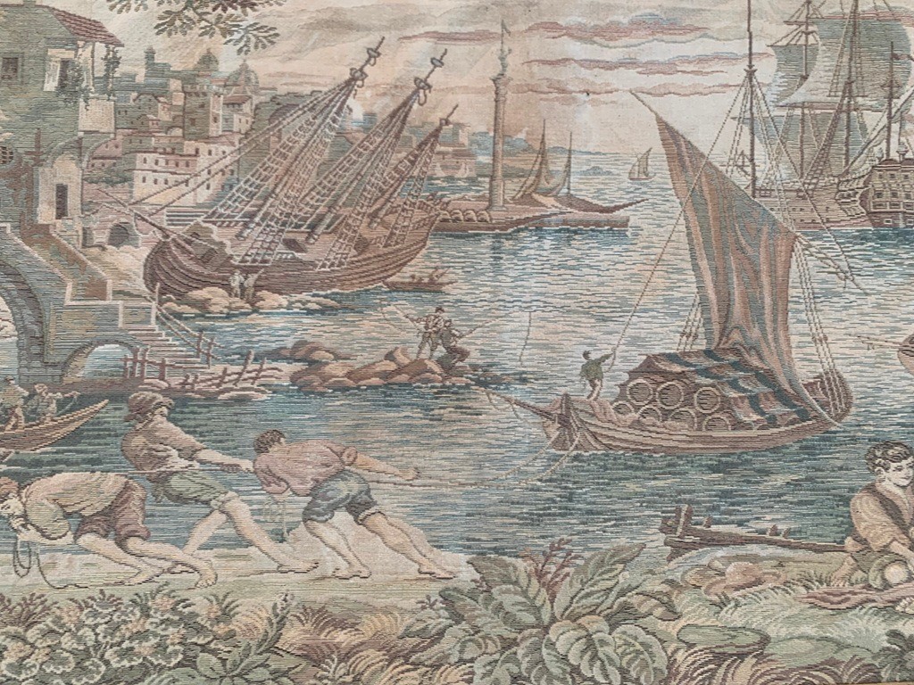 Vintage Tapestry, French Tapestry Sea side view Tapestry Home Decor 2x4ft