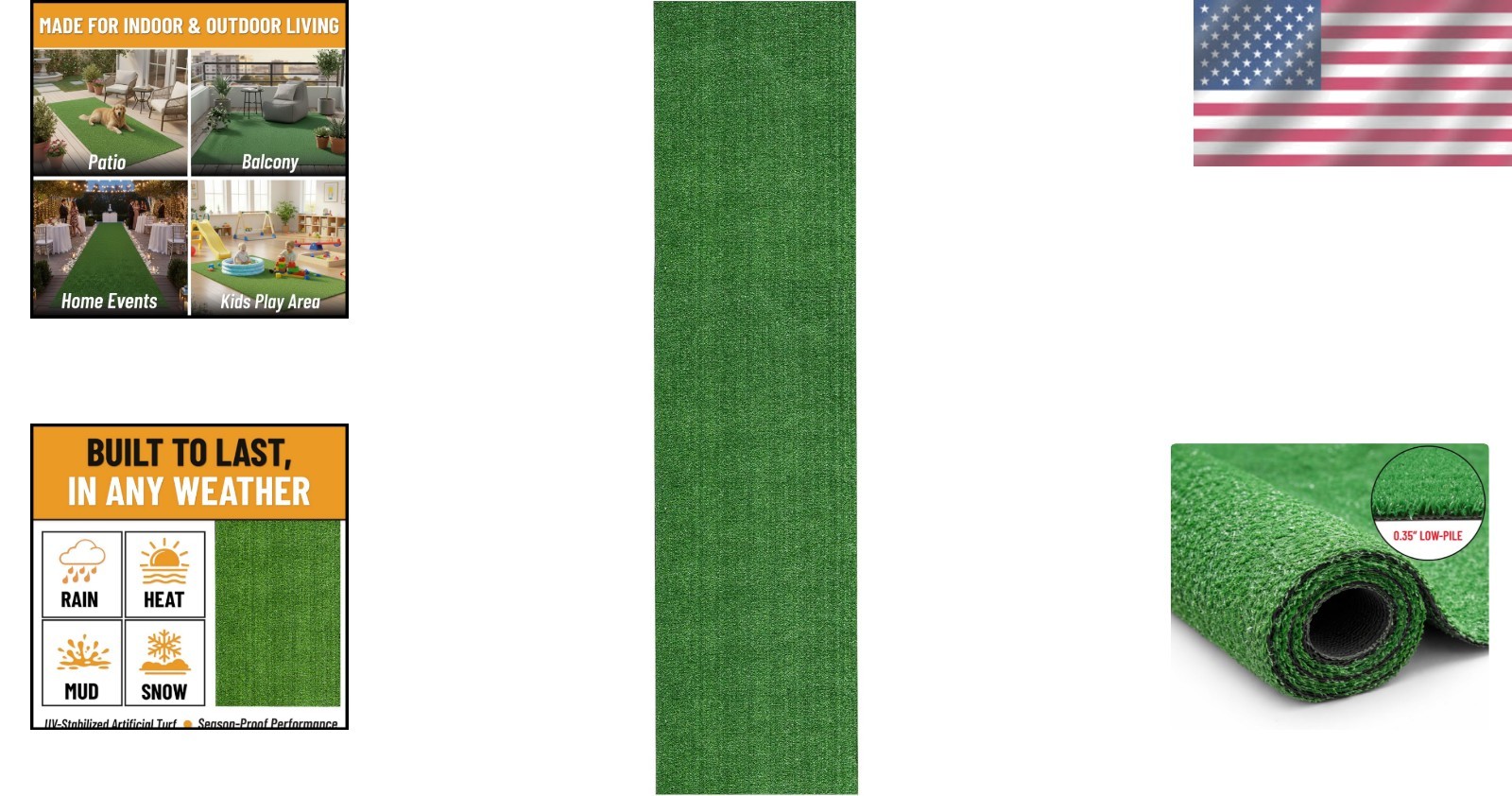 Elegant 2’7″ x 10′ Outdoor Astro Turf Runner Rug – Stylish & Waterproof