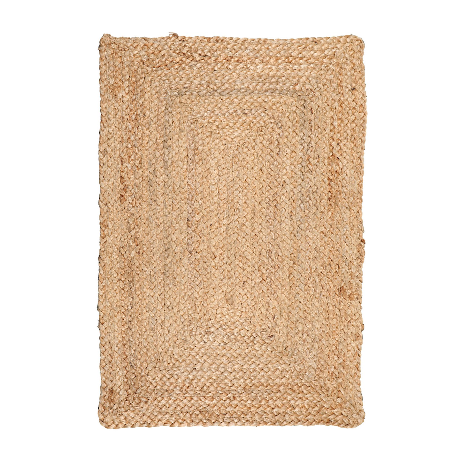 2×3 Braided Handspun Jute Mat Modern & Contemporary Oriental Area Rug Natural