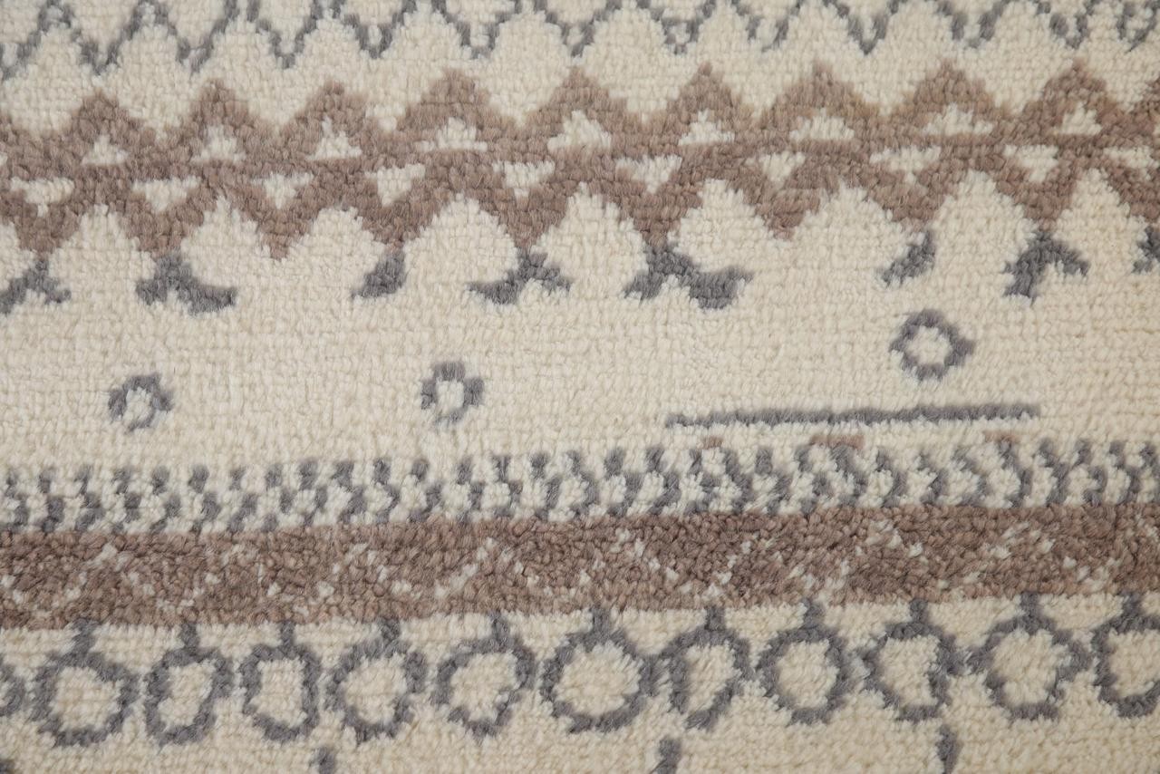 Earth Tone Trellis Moroccan 6×8 Hand-Knotted Wool Indian Area Rug