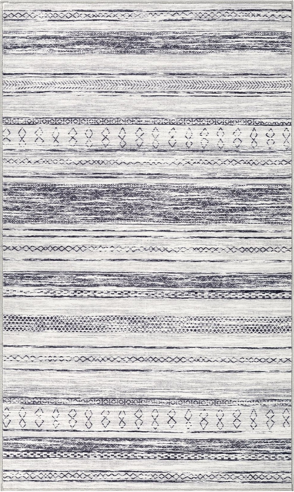Area Rug Living Room Rugs – 2×3 Washable Soft Neutral Boho Moroccan Farmhouse…