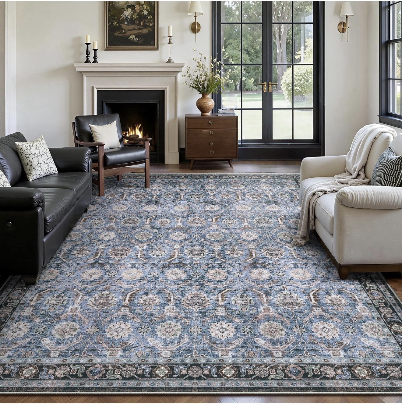 Woodbruy Luxurious Comfort Home Decor Area Rug 5 X 7 Non Slip! New In Plastic