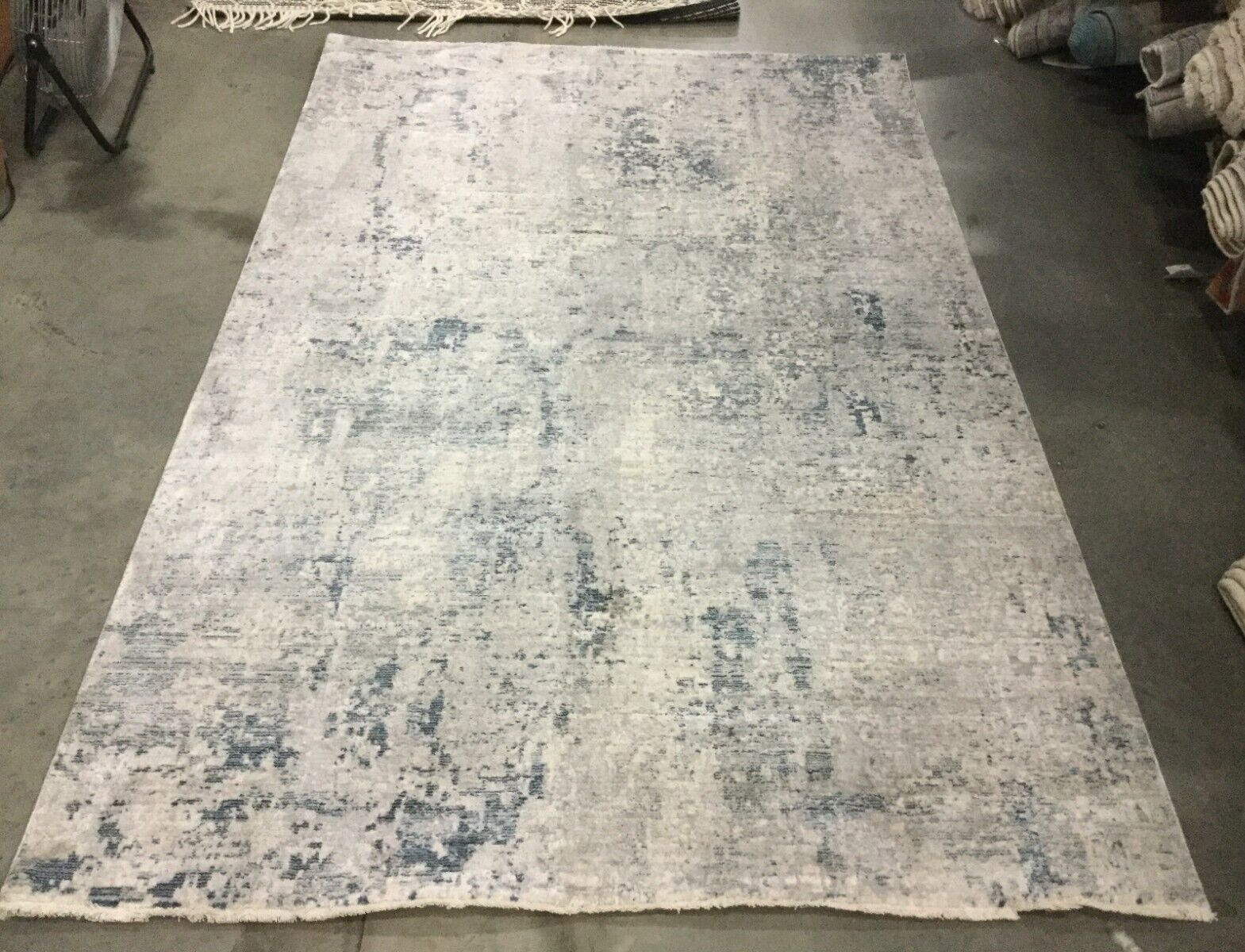GREY / BLUE 5′ X 8′ Stained Rug, Reduce price 1172652833 WNTB355F-5