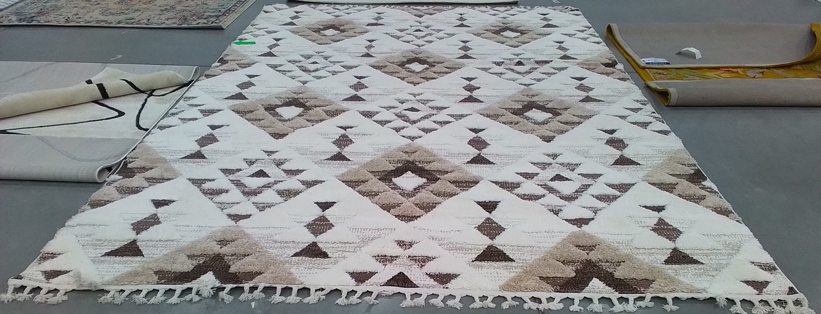 IVORY / BROWN 10′-0″ x 14′-0″ Back Stain Rug Reduced Price 1172796491 MTS688A-10