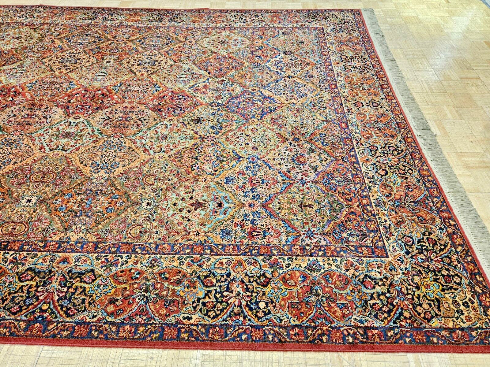 10×14 GENUINE ANTIQUE KARASTAN RUG MULTICOLOR PANEL KIRMAN 717 100% WOOL RUG VGC