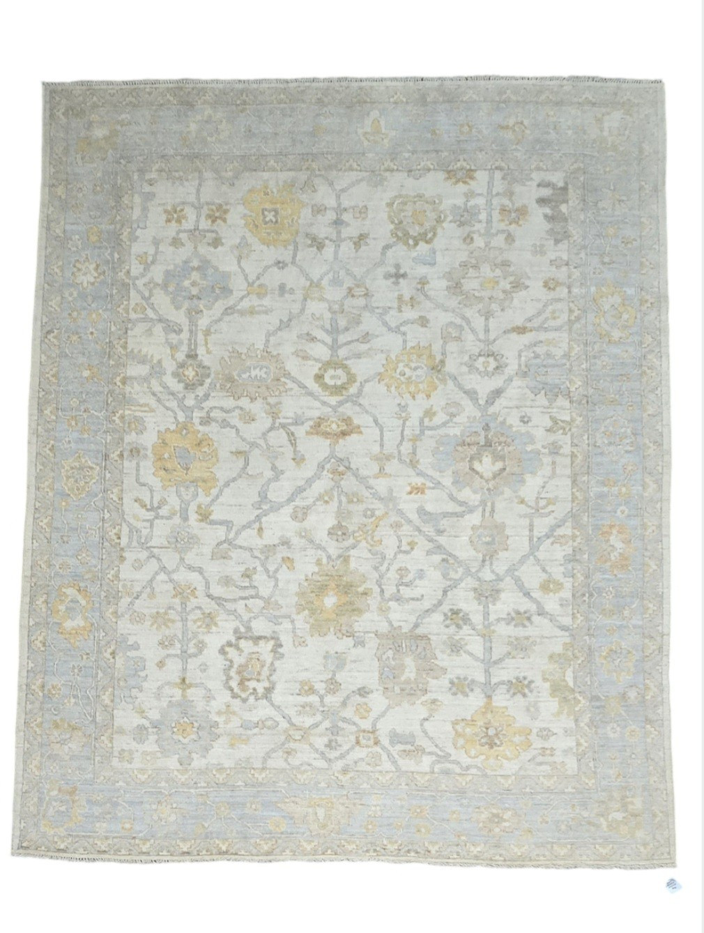 8ft By 10f 100% Wool Hand Knotted Oushak Soft Colors Decorative Rug