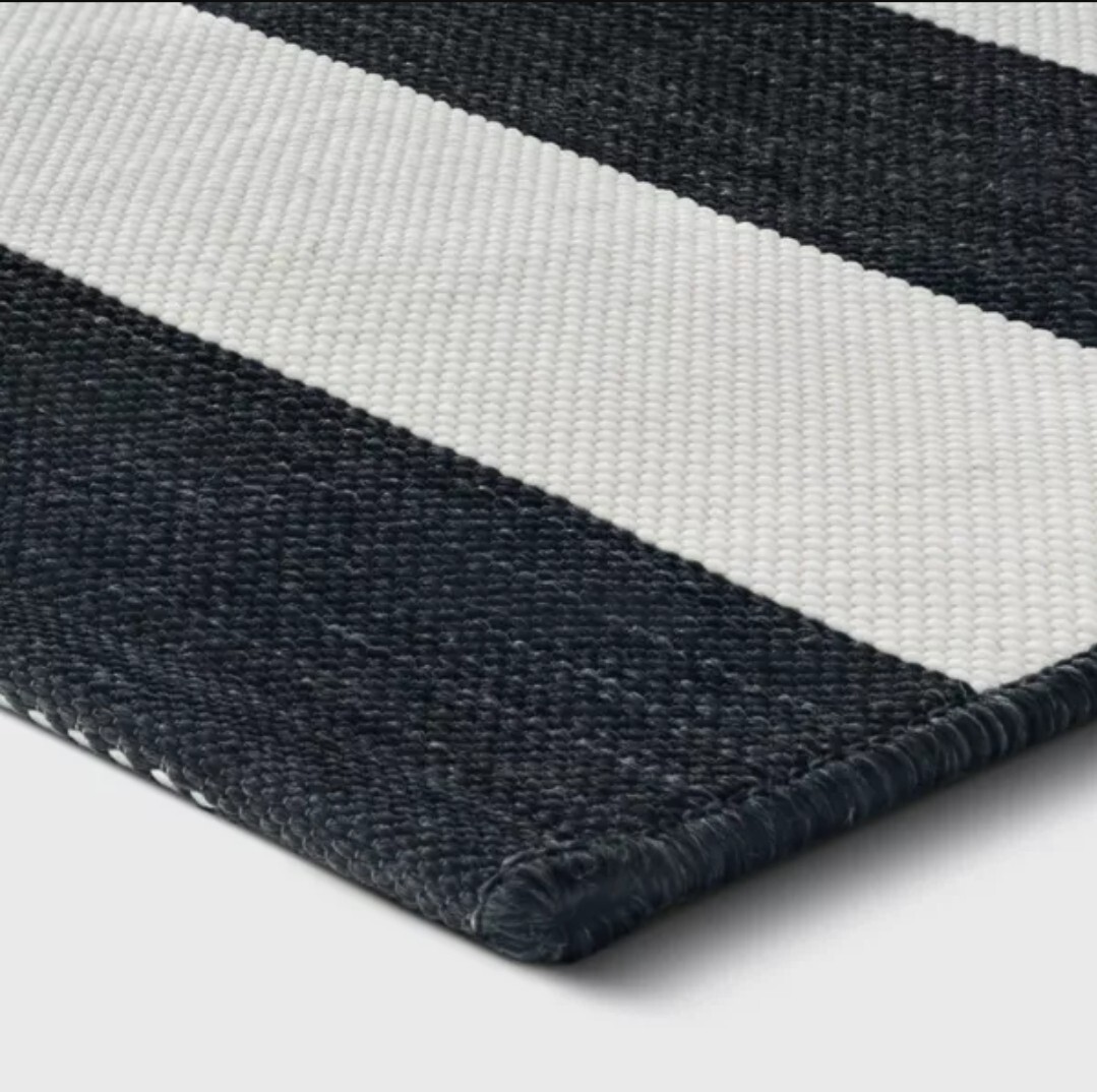 24’x36′ Indoor/Outdoor Reversible Scatter Rug Black/White – Threshold