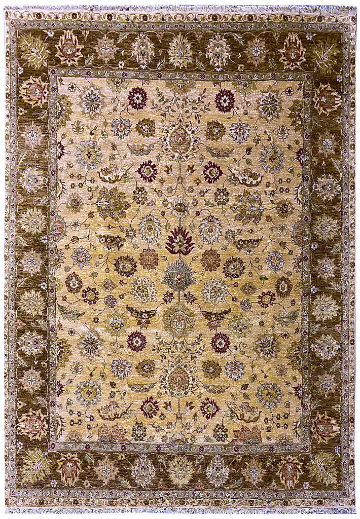 8×10′ Quality Ziglar Agra Rug GOLD OLIVE # F-6464
