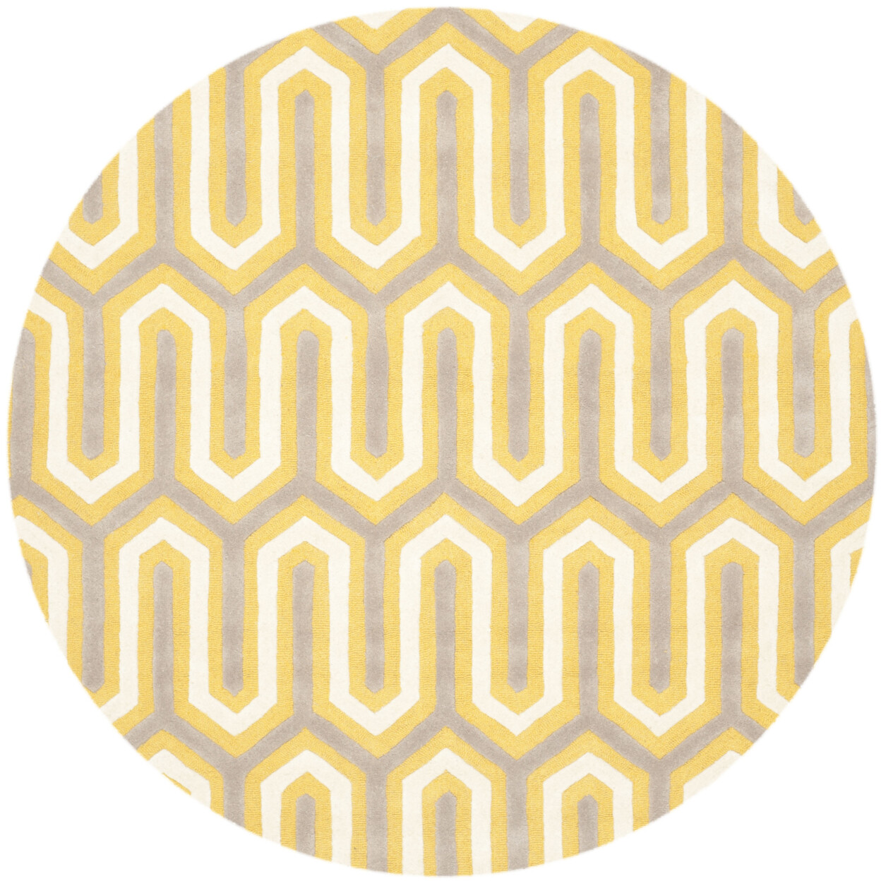 SAFAVIEH Cambridge CAM351Q Handmade Gold / Grey Rug