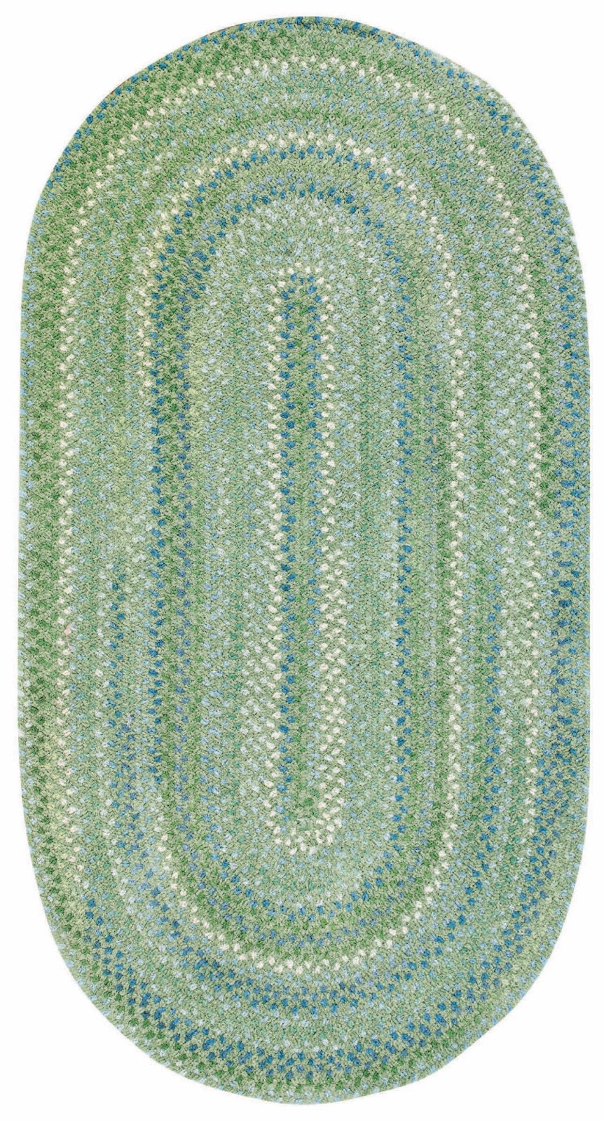 Capel Rugs Waterway Green Blue Cotton Chenille Braided Area Rug Sea Monster #200