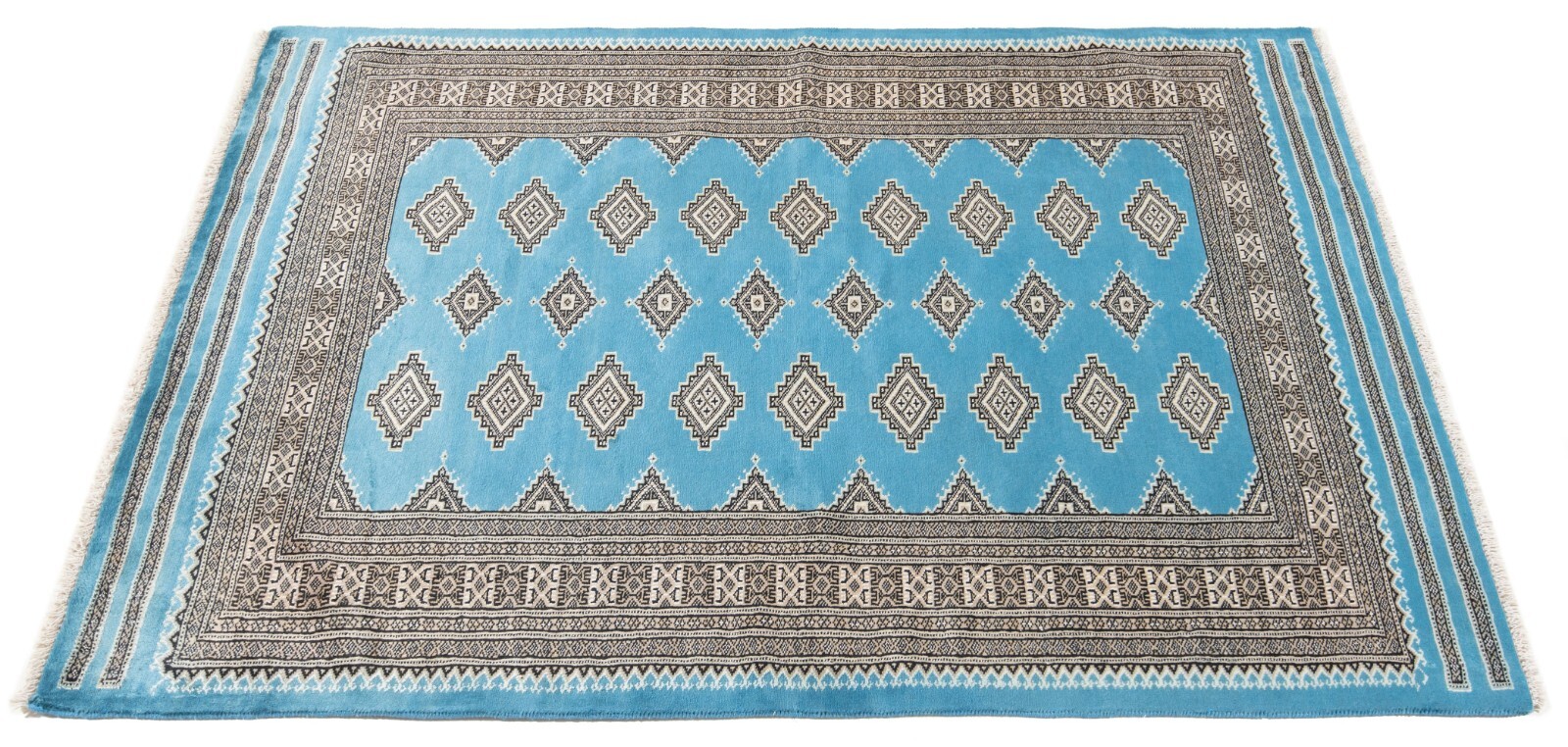 Pakistan Handwoven Oriental Rug 74 13/16×53 7/8in-Fine,Carpet,Rug,Bokhara,Blue