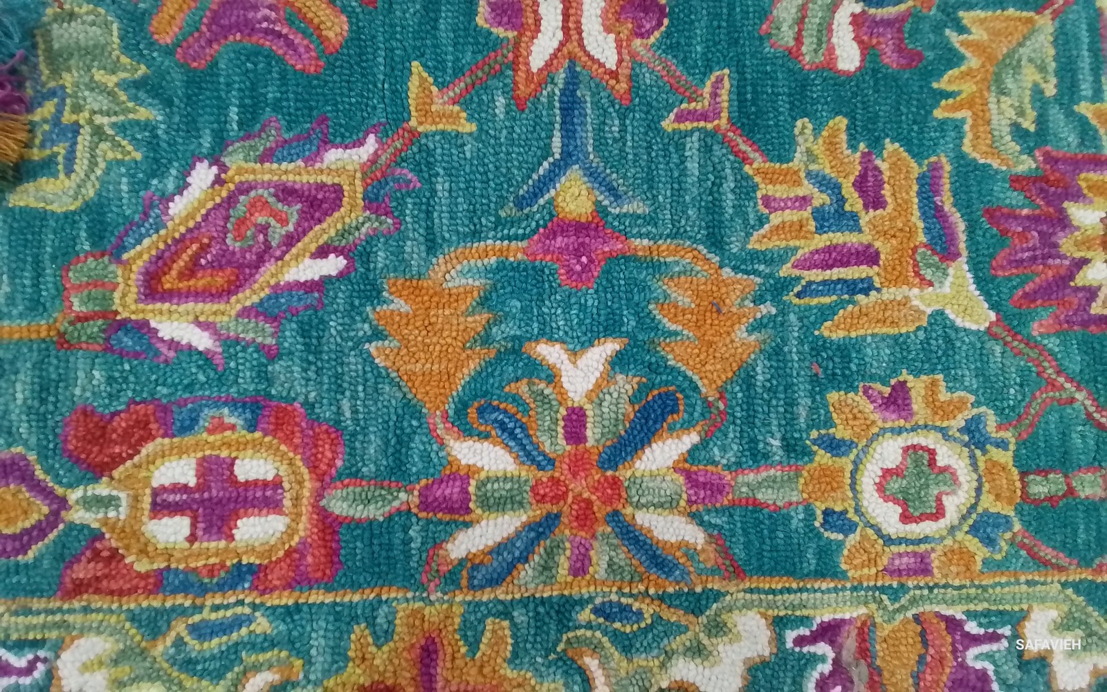 TURQUOISE / PURPLE 5′-0″ x 8′-0″ Hole in Rug, Reduced Price 1172804240 APN113K-5
