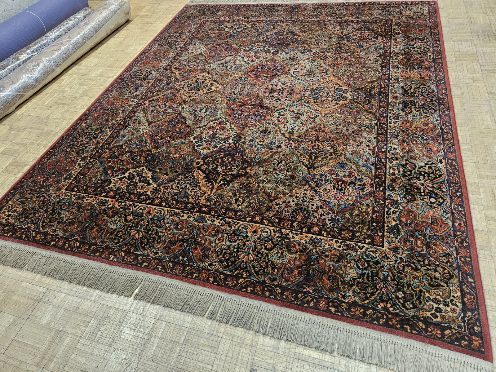 8×10 KARASTAN RUG MULTICOLOR PANEL KIRMAN 717 100% WOOL RUG EXCELLENT CONDITION
