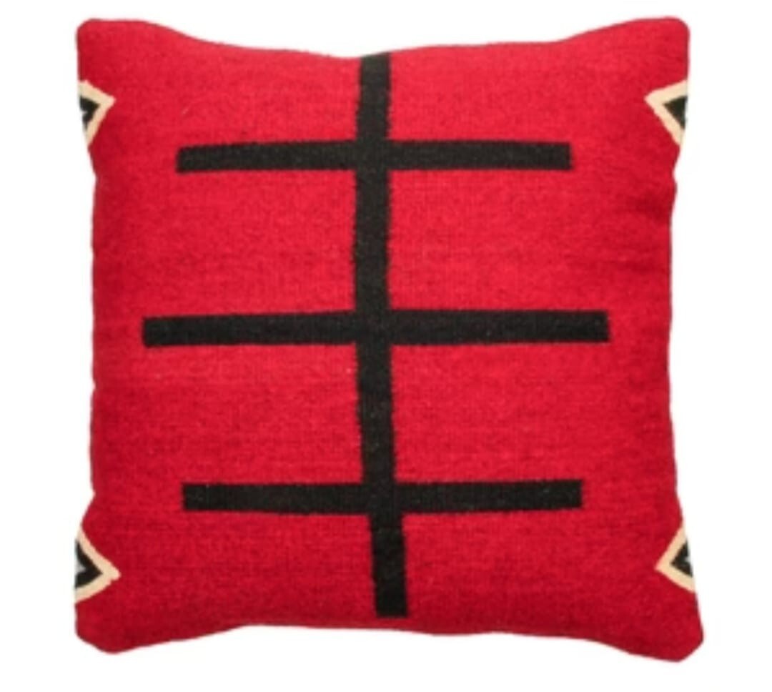 Handwoven Navajo Pillow cover Pair Native American style Size 18″x18″ Free ship