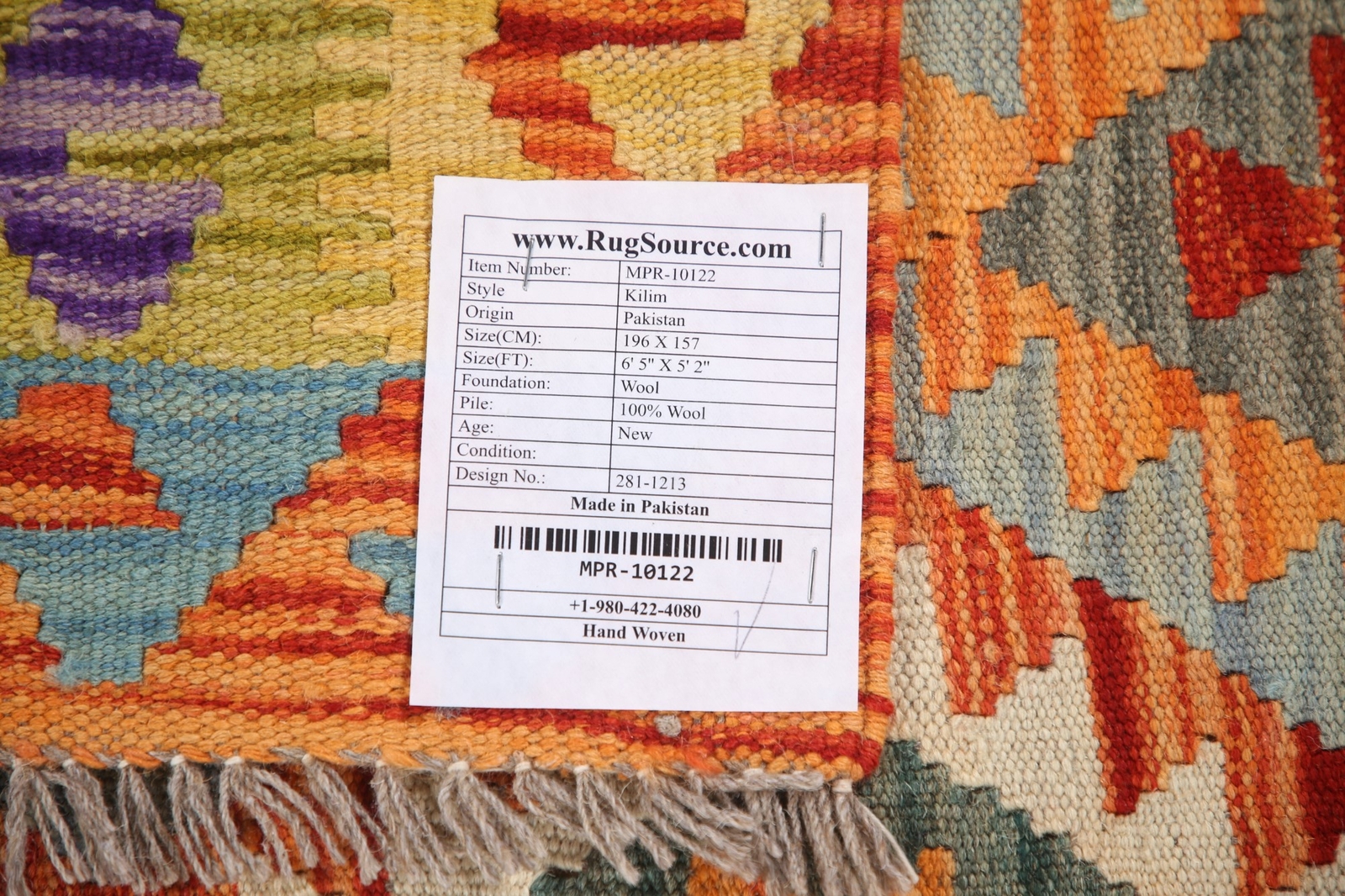 South-western Pastel Color Hand woven Reversible Kilim Area Rug 5’x6′ Wool Rug