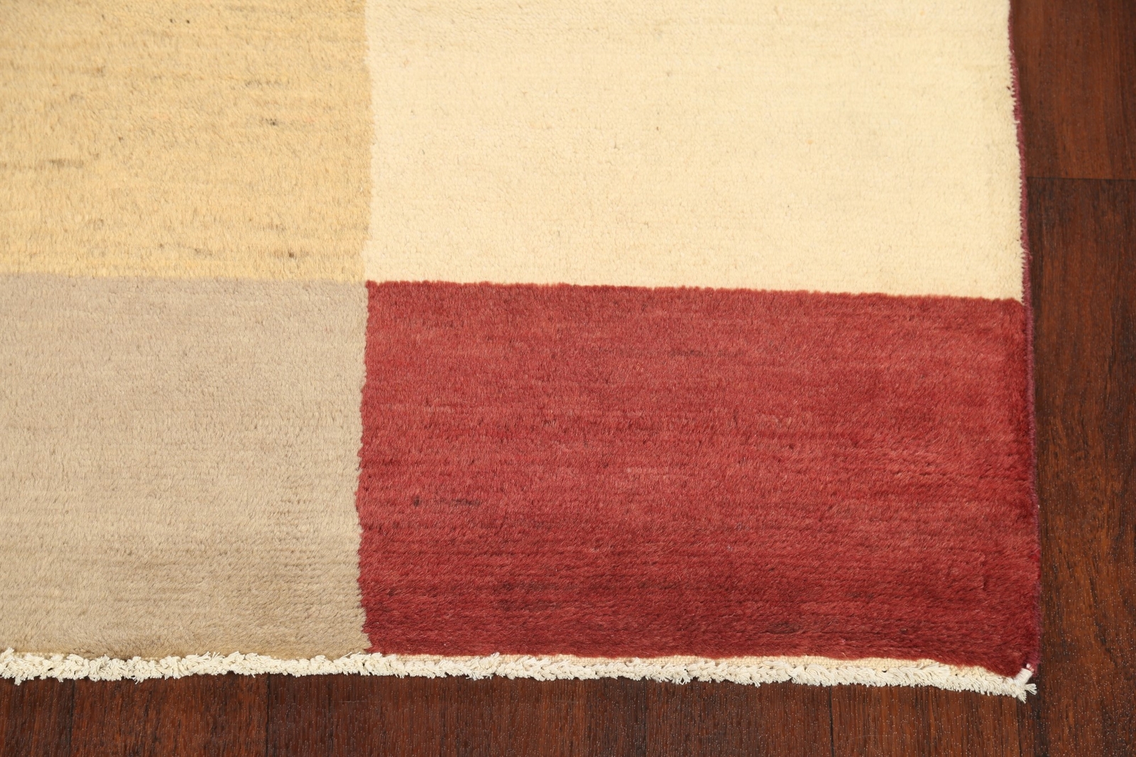 Modern Gabbeh Kashkoli Oriental Area Rug Hand-knotted Checkered Foyer Carpet 4×6