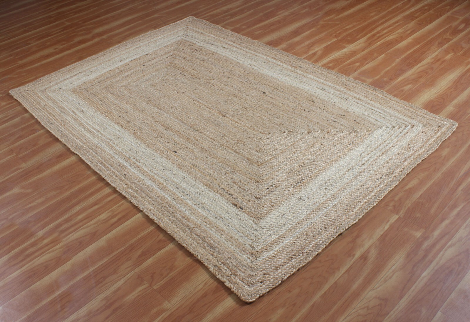Hand-Braided Natural Jute Beige Kilim Area Rug Runner Square – Various Sizes