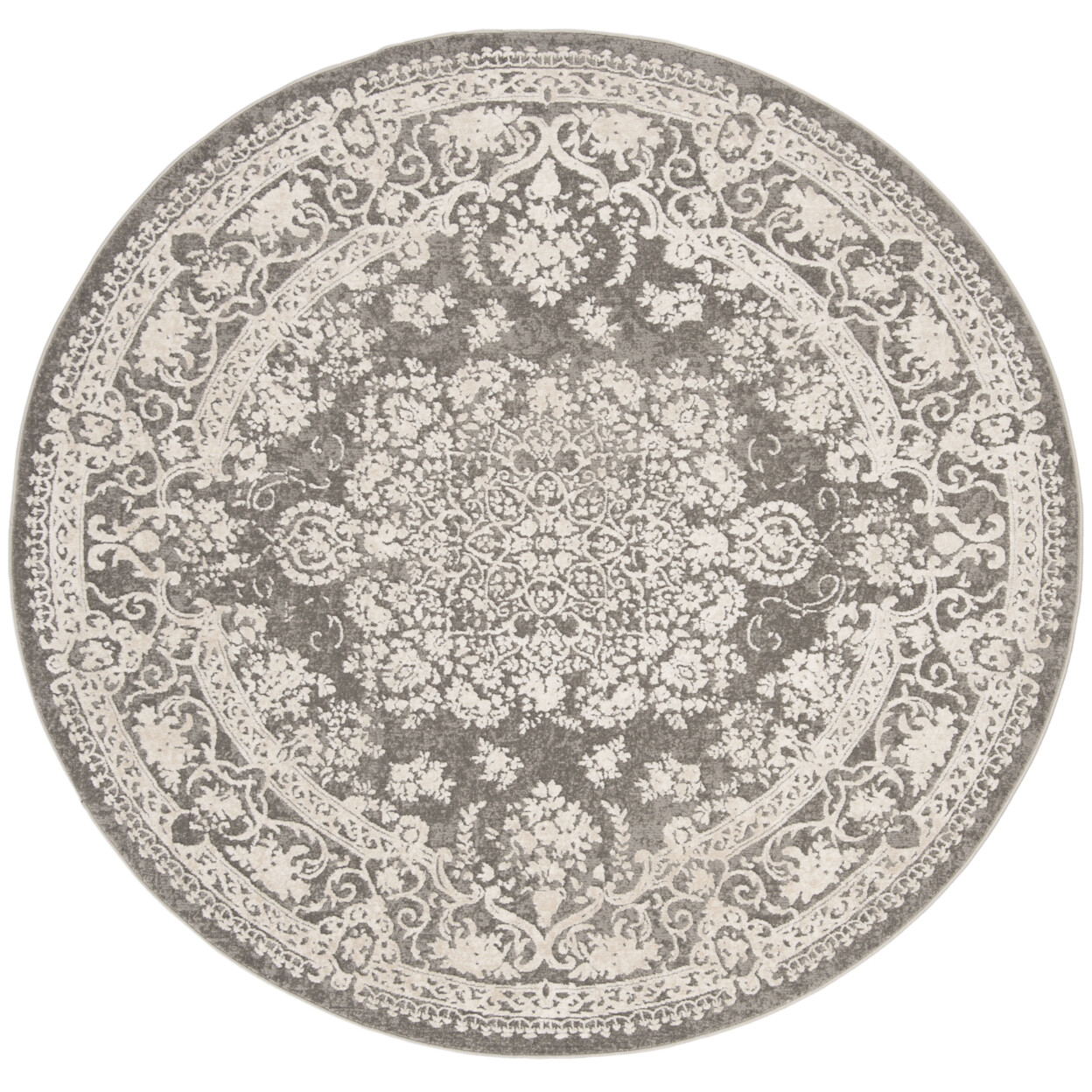 SAFAVIEH Reflection RFT664B Dark Grey / Cream Rug