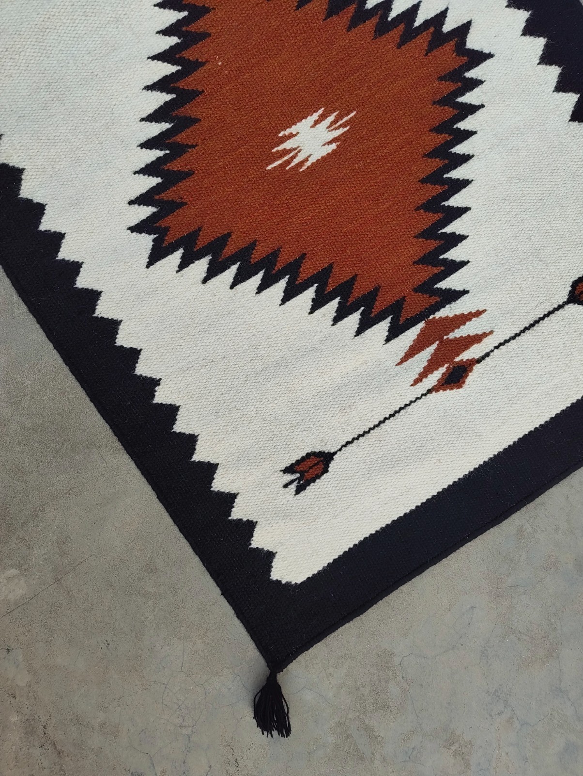 Southwestern Red Navajo Rug Handmade Native American Tribal Wool Runner 2.6×8 Ft