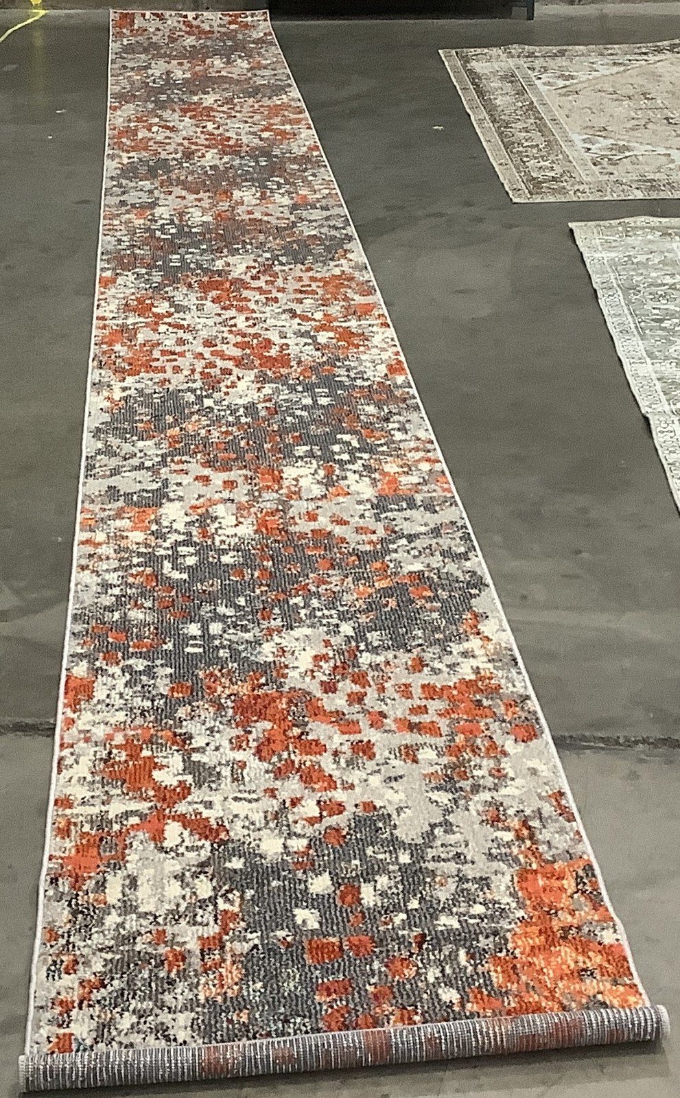 GREY ORANG 2′-2″ x 22′-0″ Binding Stain Rug Reduced Price 1172685102 MAD425H-222