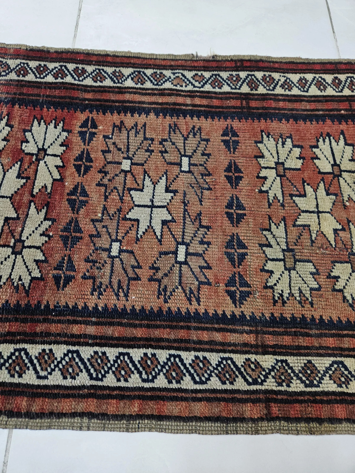 Handmade Wool Turkish Rug: 1.8 x 2.6 ft, Red Boho Decor