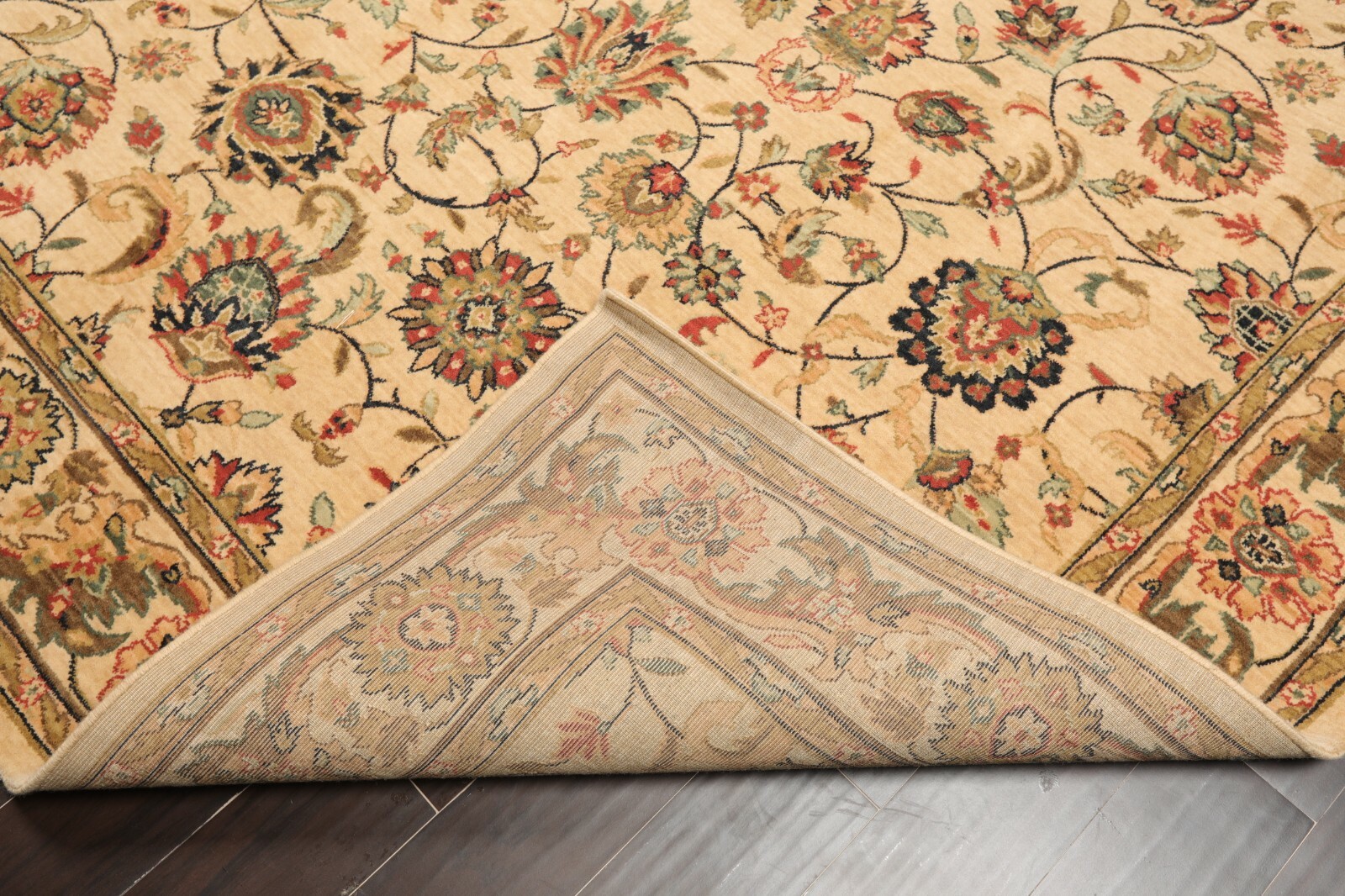 7′ x 10’6″ Nourison Agra 100% Wool Traditional Oriental Area Rug Caramel