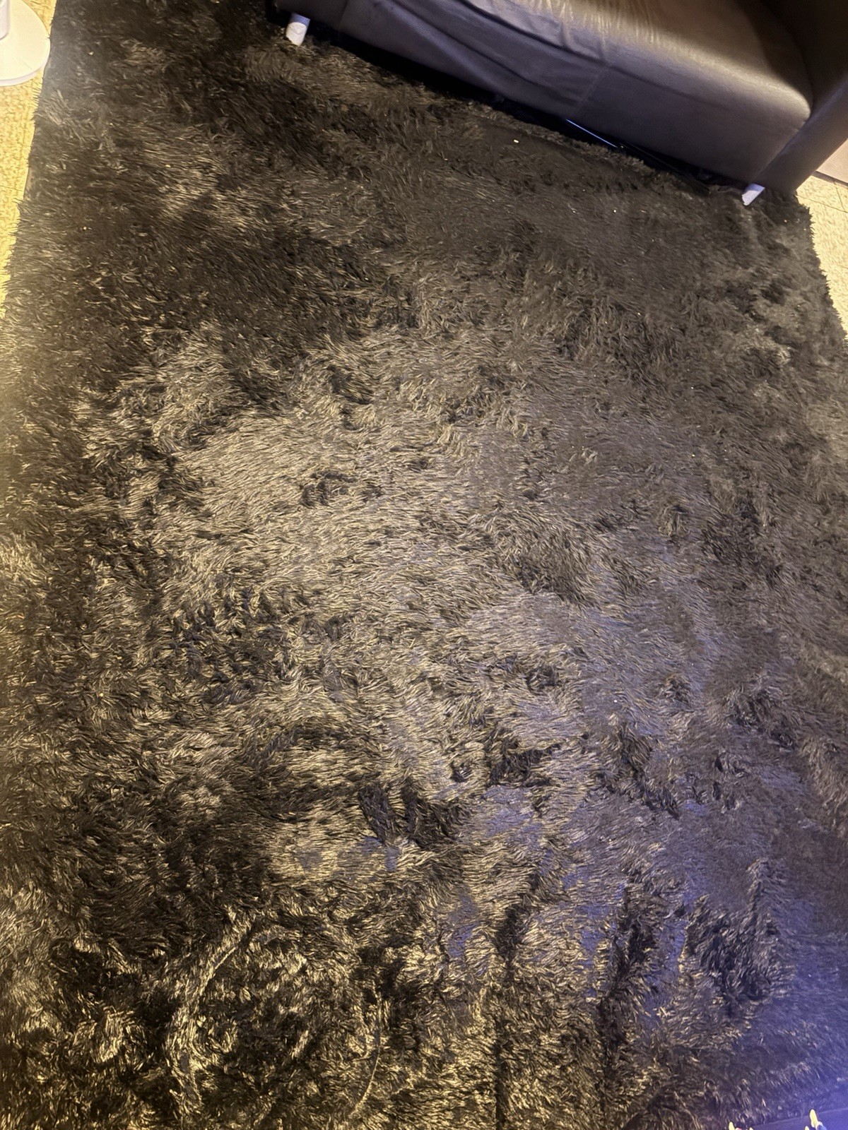 8×10 ft Area Rugs for Living Room, Black Carpet Ultra Soft Large Fluffy Shag