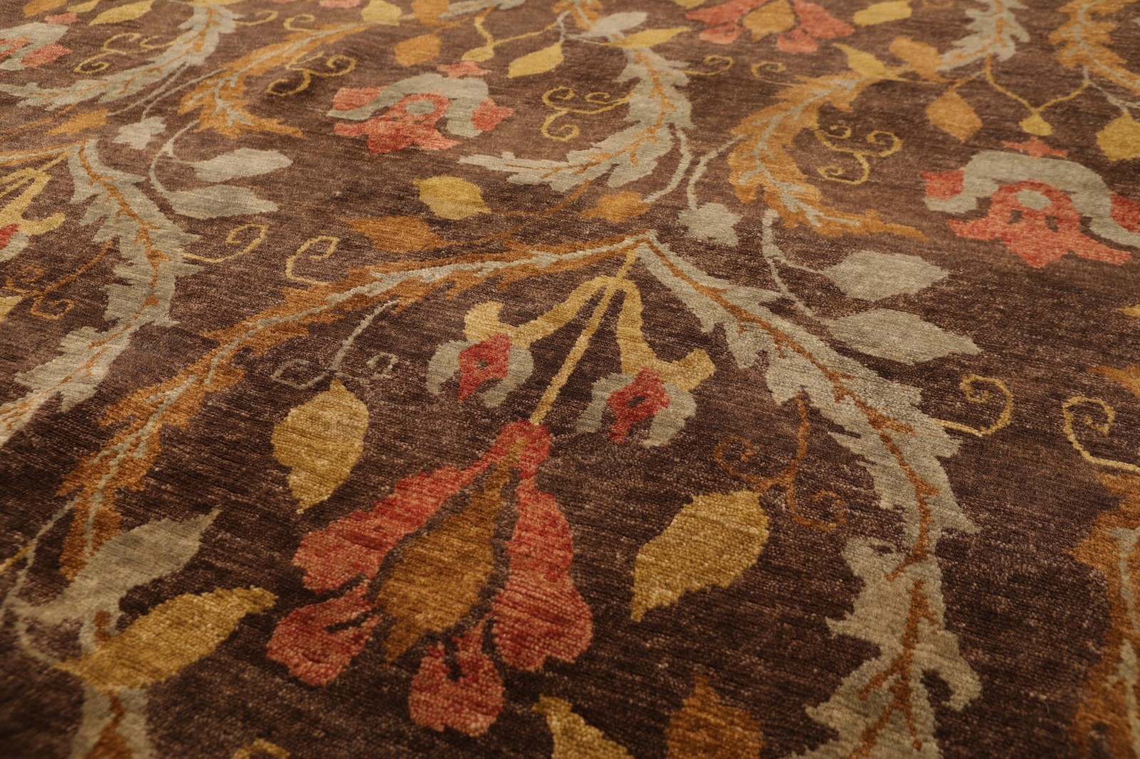 8′ x 9’9″ Kalaty Hand Knotted 150 KPSI 100% Wool Oriental Area Rug Brown