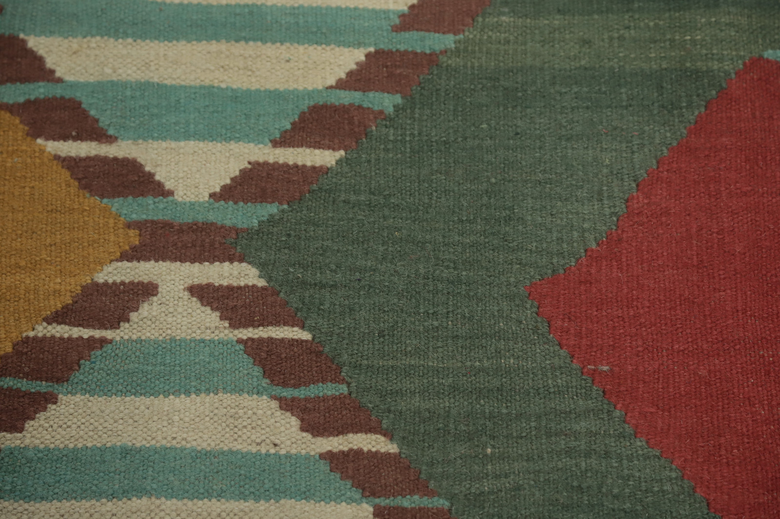 Tribal Kilim Oriental Area Rug 7×10 Ft Hand-Woven Multi-ColorStriped Wool Carpet