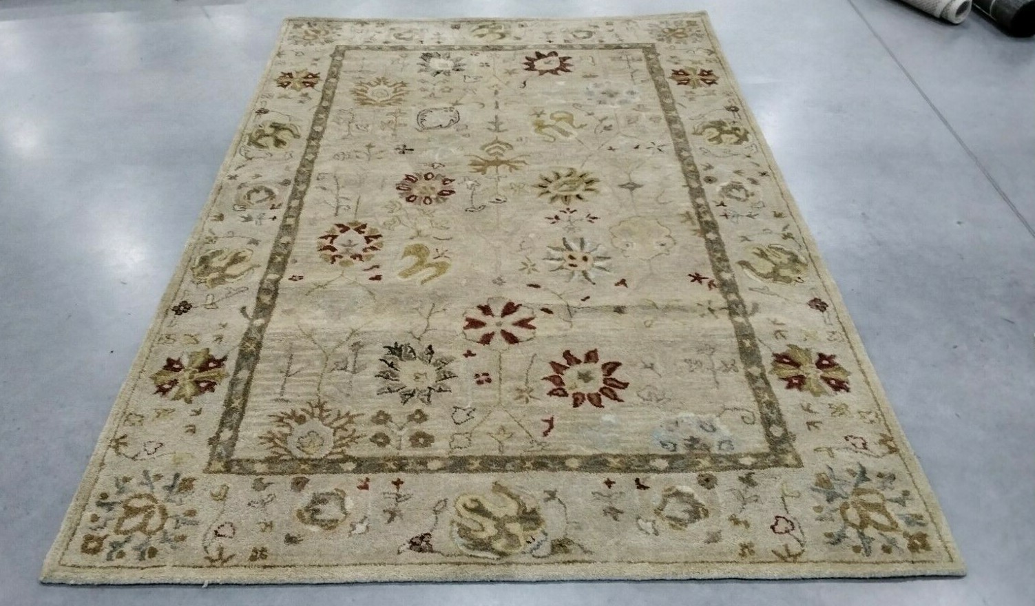 TAUPE / BEIGE 6′ X 9′ Back Stain Rug, Reduced Price 1172704367 AT859B-6