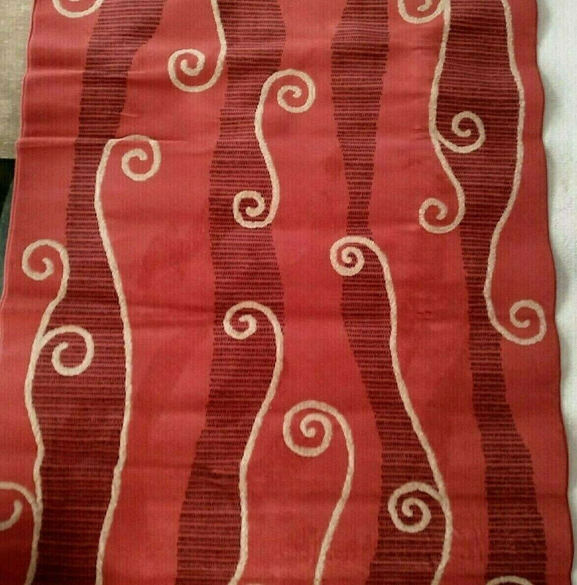 Rug carpet red brown 87 inches or 220 cm long x 63 in or 160 cm wide for $39.99