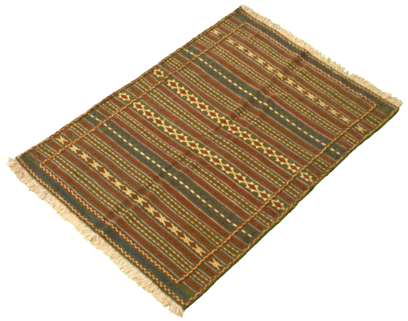 Vintage 3’6″ x 4’10” Traditional Wool Hand Woven Oriental Area Rug