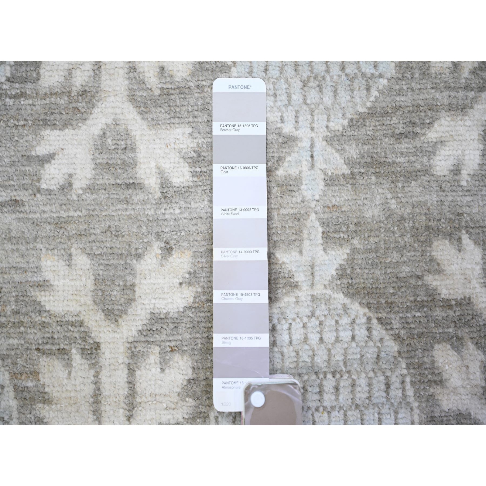 11’2″x14’3″ Gray Washed Out Peshawar Hand Knotted Pure Wool Oversized Rug R73281