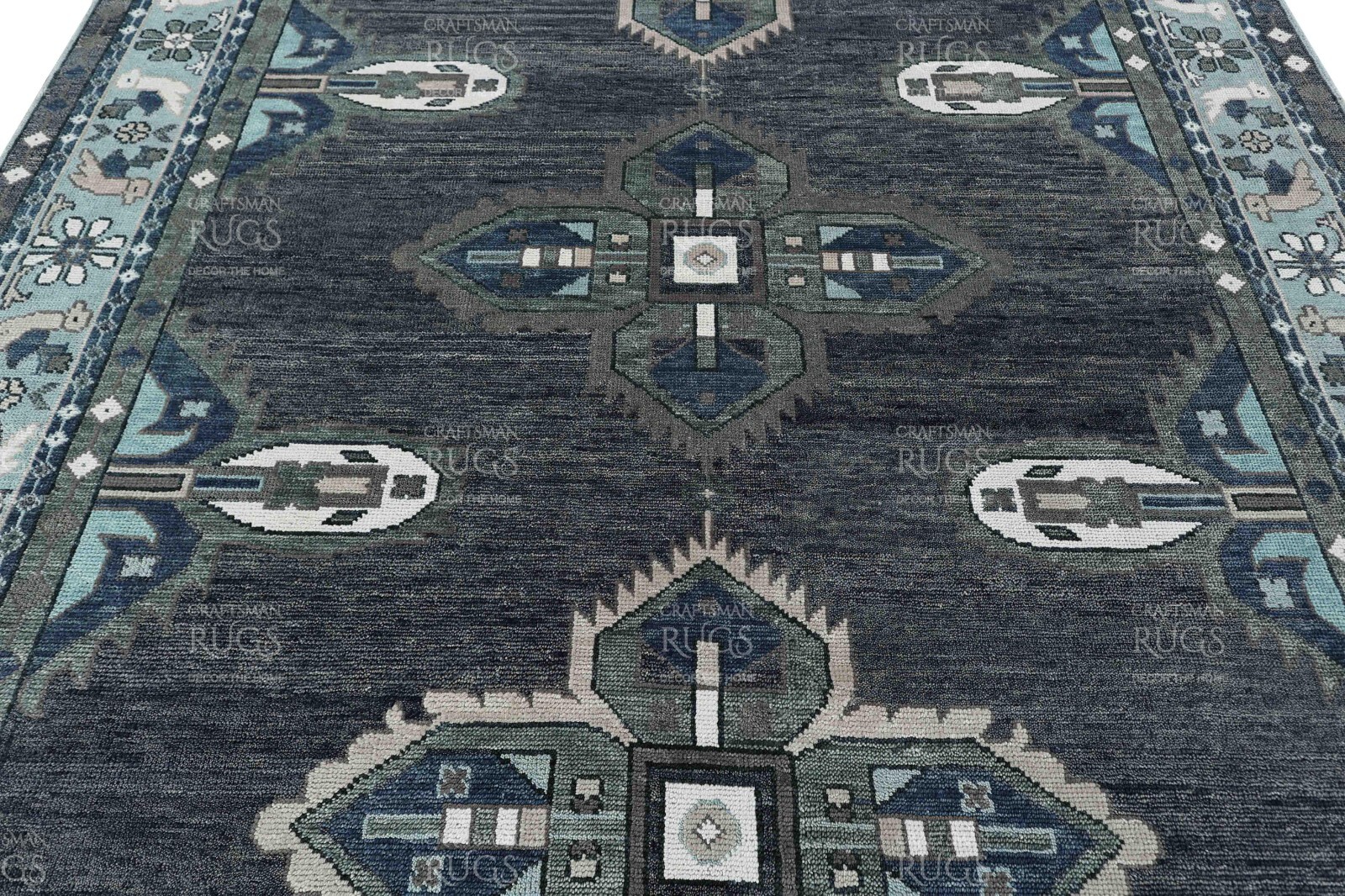 Kismet Gray Oushak Hand Knotted 4×6, 5×8, 6×9, 8×10, 9×12, 10×14 Wool Area Rug