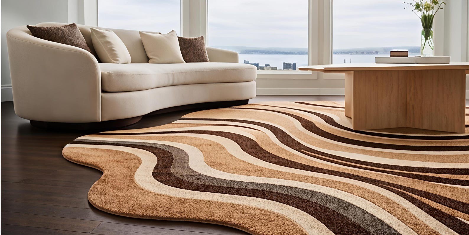 Designer Rug | Irregular Rug | Wool area Rugs | Living Room Rug | Tufted A33