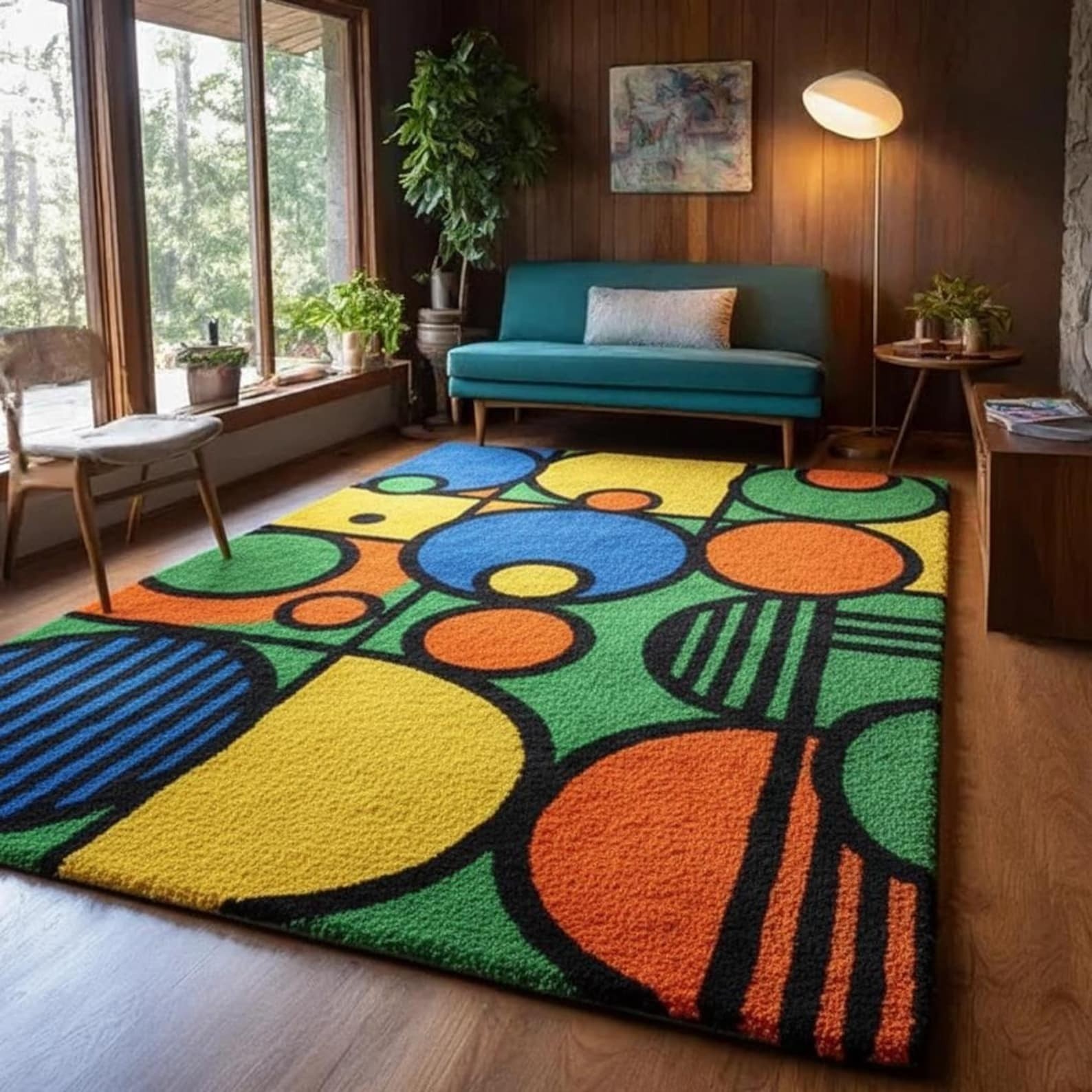 Designer Rug | Irregular Rug | Wool area Rugs | Living Room Rug | Tufted A119