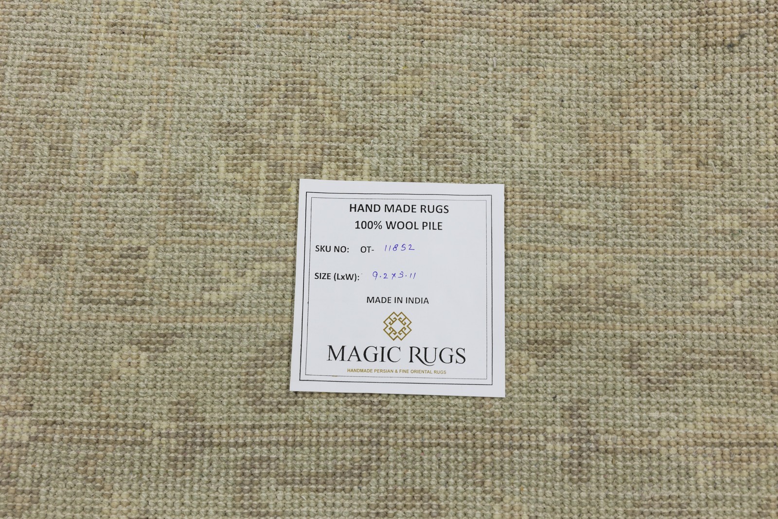 Handmade Muted Aqua Green Floral Oriental Rug Living Room Decor Carpet 6X9 ft