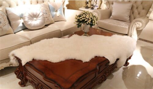 100% Genuine Sheepskin Fluffy Fur Rug Windward 60x110cm Natural Soft Fashion