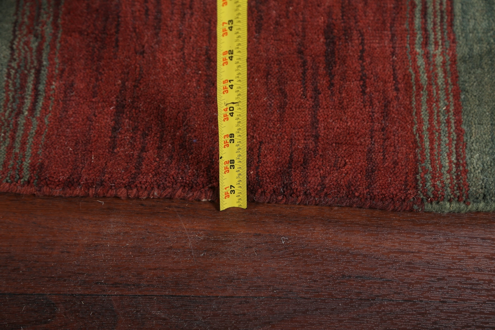 High-quality Green Hand-woven Wool Rug Durable Gabbeh Rug 7×10 ft