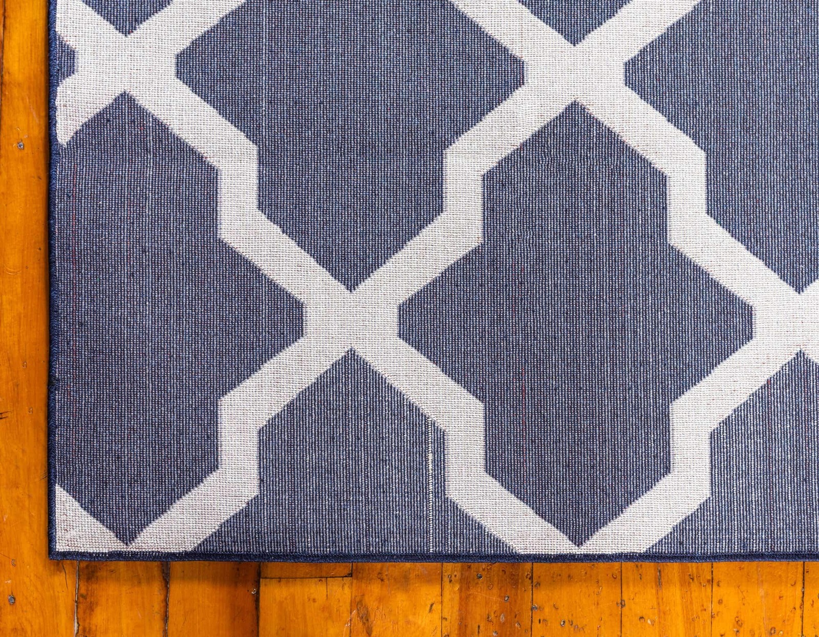 Unique Loom Trellis Collection Area 5’3″ x 8′ (Rectangular), Navy Blue/Beige