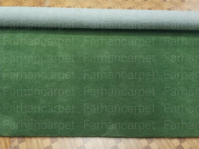 Handmade Tufted Wool Area Rug Carpet 6×9 ft 12×15 ft – Green Solid Modern Rug,