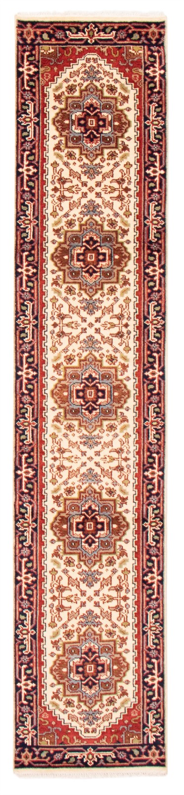 Vintage Hand-knotted Runner Rug 2’7″ x 12’2″ Traditional Oriental Wool Carpet